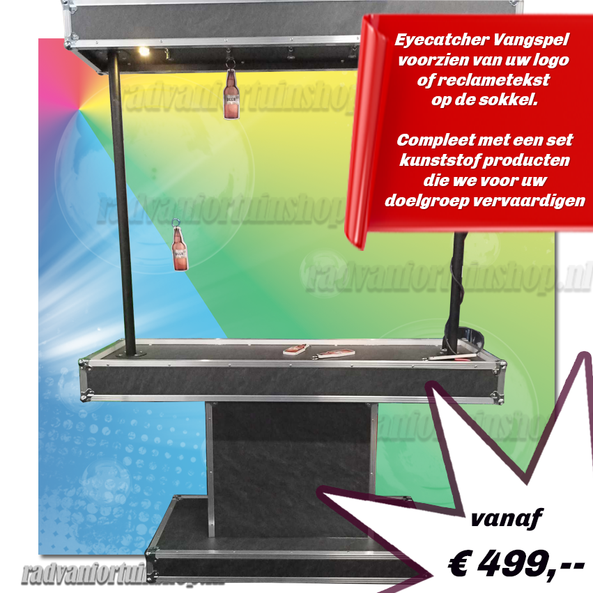 radvanfortuinshop.nl | Koop deze eye-catcher voor beurzen en evenementen Vangspel incl. sokkel